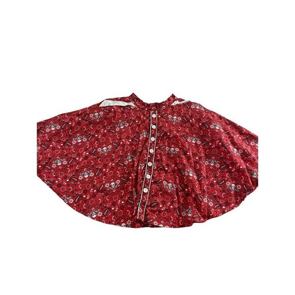 Hell Bunny Vixen Red Rockabilly Skull & Guns Print Skirt - XS - Picture 1 of 11